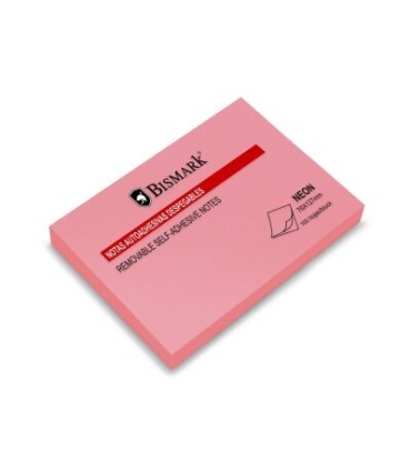 NOTAS AUTOADHESIVAS 76X127 SALMÓN NEÓN BISMARK