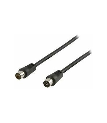 CABLE DE ANTENA NANOCABLE 10 26 0202 - 75 OHM - CONECTORES MACHO-HEMBRA - 1 8M - NEGRO
