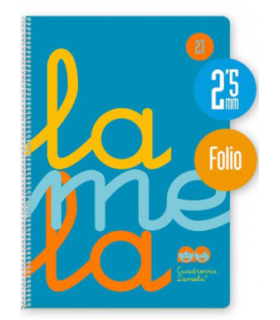 BLOC Fº LAMELA ESPIRAL PLASTICO 2 50MM AZUL