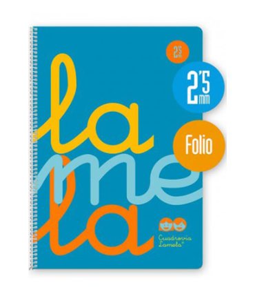 BLOC Fº LAMELA ESPIRAL PLASTICO 2 50MM AZUL