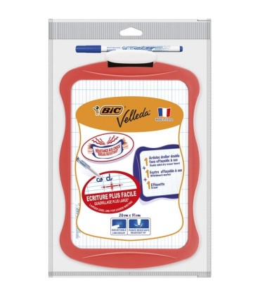 PIZARRA BIC VELLEDA 20X31CM BLANCA Y CUADRICULADA
