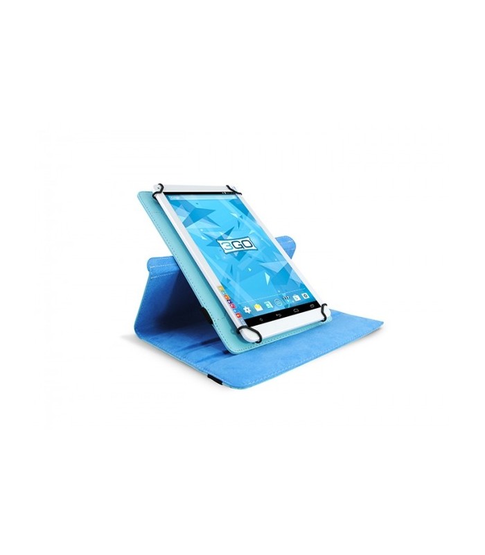 FUNDA UNIVERSAL 3GO AZUL CELESTE 10 1"-25 6CM - SOPORTE ROTATORIO - CIERRE ELASTICO