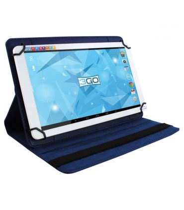 FUNDA UNIVERSAL 3GO AZUL - 7&quot; - SOPORTE GIRATORIO - CIERRE DE PLASTICO