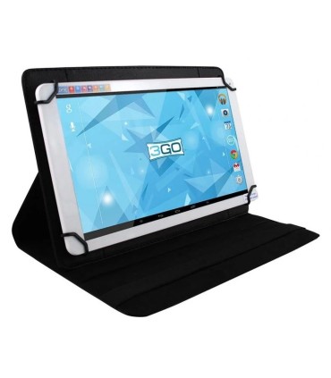 FUNDA UNIVERSAL 3GO NEGRA - 7&quot; - SOPORTE GIRATORIO - CIERRE DE PLASTICO