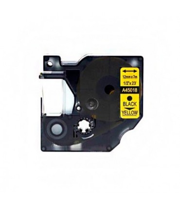 CINTA COMPATIBLE DYMO D1 45018 NEGRO-AMARILLO S0720580 12mm X 7m 