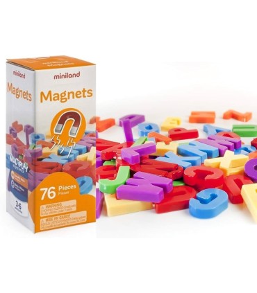 LETRAS MAGNETICAS MAYUSCULAS 76 PIEZAS MINILAND