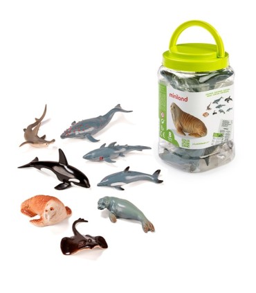 BOTE ANIMALES MARINOS 8 FIGURAS MINILAND