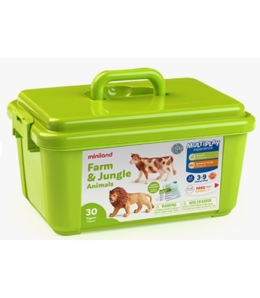 MALETIN ANIMALES GRANJA Y ANIMALES SALVAJES 30 UNIDADES IMAGILAND