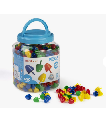 PEGS 20mm BOTE 650 PIEZAS MINILAND