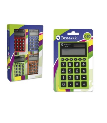 CALCULADORA BISMARK C-50 - 8 DIGITOS - VARIOS COLORES
