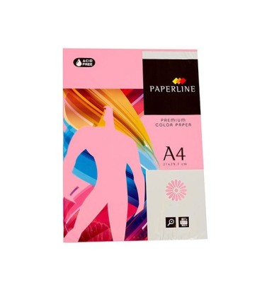 PAQUETE DE 500 FOLIOS 80GR A-4  ROSA CLARO PAPERLINE