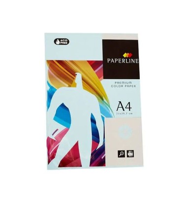 PAQUETE DE 500 FOLIOS 80GR A-4 AZUL CLARO PAPERLINE