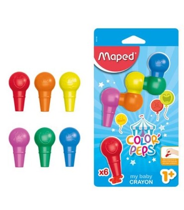 CERAS COLOR PEPS CRAYON MAPED 6 UNIDADES