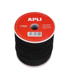 ROLLO GOMA ELÁSTICA NEGRA APLI 2MMX100M