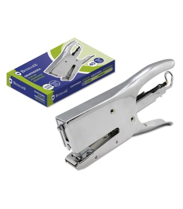 GRAPADORA TENAZA CROMADA BISMARK - HASTA 40 HOJAS