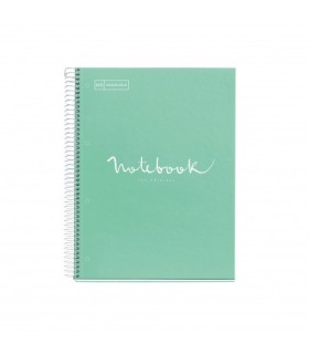 BLOC A-4 5MM TAPA CARTON DURO NOTEBOOK MENTA 80H 90GR MIQUELRIUS