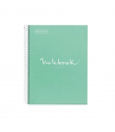 BLOC A-4 5MM TAPA CARTON DURO NOTEBOOK MENTA 80H 90GR MIQUELRIUS