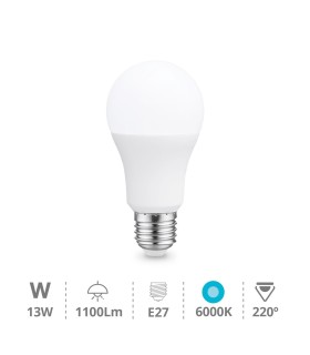 BOMBILLA LED GSC A60 E27 13W LUZ BLANCA 6000K 1256 LUMENES