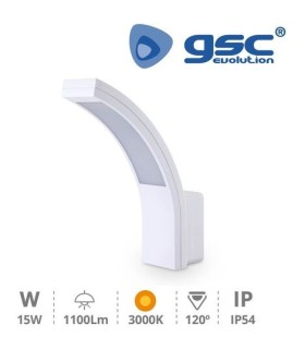 APLIQUE PARED LED GSC BAYAKA BLANCO 15W LUZ CALIDA 6000K 1100 LUMENES - IP54