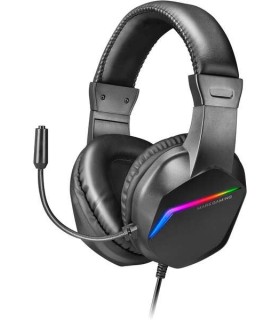 AURICULARES CON MICROFONO MARS GAMING MH122 NEGRO - ILUMINACION FRGB - COMPATIB  UNIVERSAL