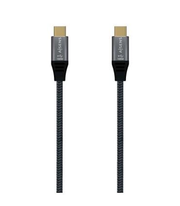 CABLE USB 2 0 ALUMINIO 5A 100W AISENS GRIS - USB TIPO-C MACHO A USB TIPO-C MACHO - 1 METRO