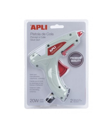 PISTOLA SILICONA 20W PREMIUM + 2 BARRAS APLI