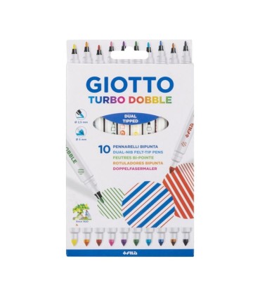 ROTULADOR DOBLE PUNTA GIOTTO  10 UND