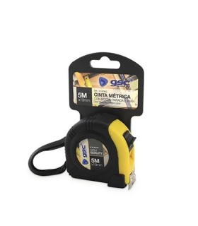 CINTA METRICA GSC RECUBIERTA DE GOMA CON BOTON PARADA E IMAN - 19mm - 5 METROS