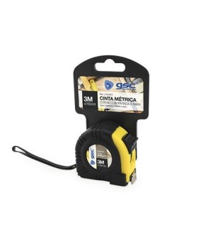 CINTA METRICA GSC RECUBIERTA DE GOMA CON BOTON PARADA E IMAN - 16mm - 3 METROS