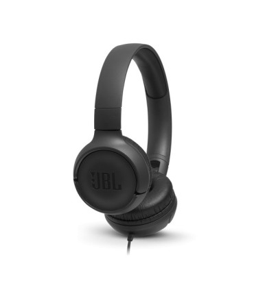 AURICULARES CON MICROFONO JBL TUNE 500 NEGROS - PLEGABLES - CONTROL EN CABLE - CABLE 1 2M