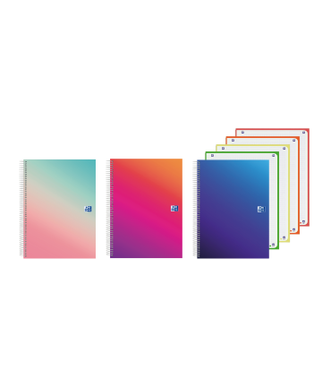 CUADERNO OXFORD A5 EUROPEANBOOK GRADIENT 120 HOJAS 5X5 3 MODELOS