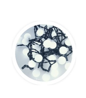 GUIRNALDA LED MINI BOLITAS GSC LUZ BLANCA 6000K - 4 METROS - FUNCIONA A LUZ