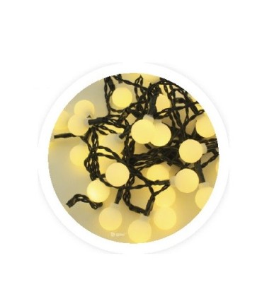 GUIRNALDA LED MINI BOLITAS GSC LUZ CALIDA 3000K - 4 METROS - FUNCIONA A LUZ