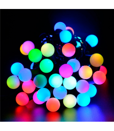 GUIRNALDA LED MINI BOLITAS GSC MULTICOLOR 8 FUNCIONES RGB - 4 METROS - FUNCIONA A LUZ