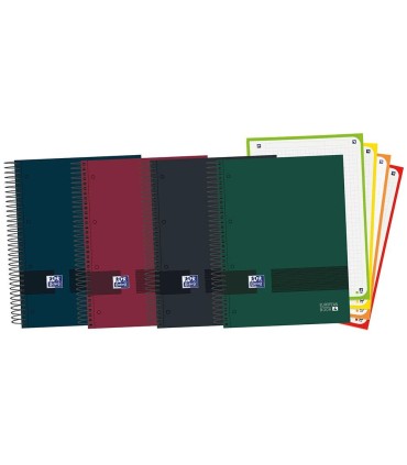 CUADERNO OXFORD & YOU EUROPEAN BOOK 4 - MICROPERFORADO A5 120 HOJAS - COLORES OSCUROS