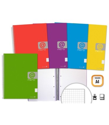 CUADERNO GOLDEN TAPA DURA A-4 - 160 HOJAS - 5X5 - MICROPERFORADO
