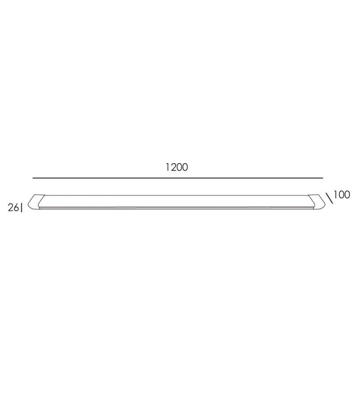 REGLETA BM LED SLIMLINE MOMENTS 90W 1200mm LUZ BLANCA 6000K-6500K 7600 LUMENES