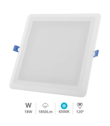 PLACA DOWNLIGHT EMPOTRABLE LED GSC LONDA CUADRADA BLANCA 18W LUZ BLANCA 6500K 1850 LUMENES