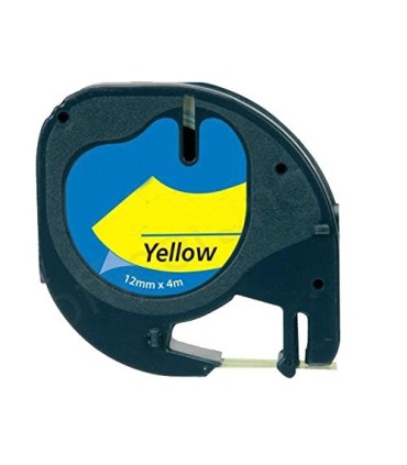 CINTA COMPATIBLE DYMO LETRATAG 91202 NEGRO-AMARILLO 12mm X 4m S0721620
