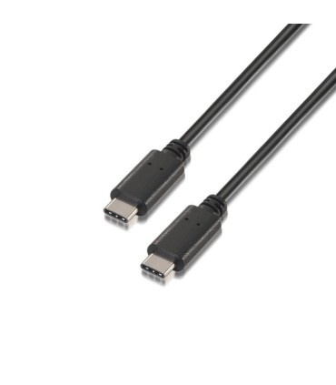 CABLE USB 2 0 TIPO-C AISENS NEGRO - USB TIPO-C MACHO A USB TIPO-C MACHO - 1 METRO