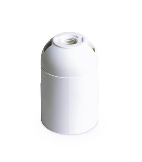 PORTALAMPARAS TERMOPLASTICO LISO GSC E27 BLANCO