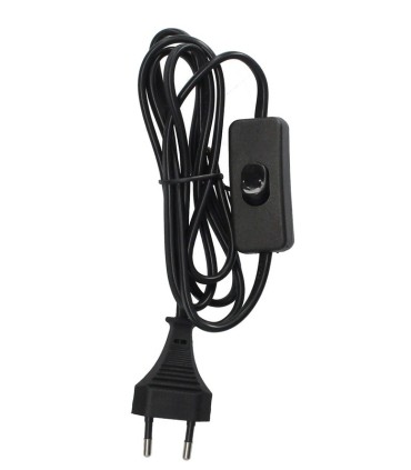 CABLE PLANO DE CONEXION GSC + INTERRUPTOR NEGRO 1,5 METROS 2A