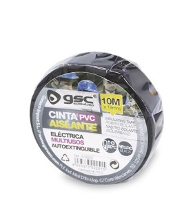 CINTA AISLANTE ELÉCTRICA PVC GSC NEGRA 19mm X 10 metros