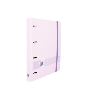 CARPETA 4 ANILLAS OXFORD CON RECAMBIO EUROPEANBINDER + 5X5 MALVA PASTEL