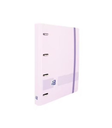 CARPETA 4 ANILLAS OXFORD CON RECAMBIO EUROPEANBINDER + 5X5 MALVA PASTEL