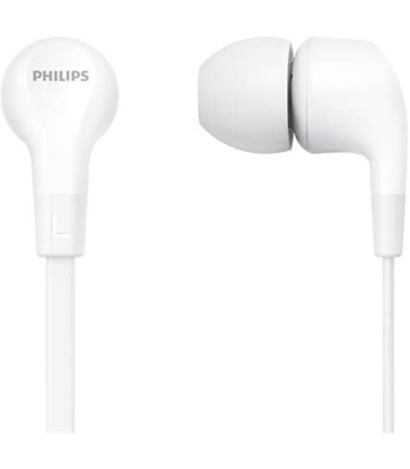 AURICULARES INTRAUDITIVOS PHILIPS TAE1105 BLANCOS CON MICROFONO Y CONTROL DE VOLUMEN