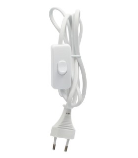CABLE PLANO DE CONEXION GSC + INTERRUPTOR BLANCO 1,5 METROS 2A
