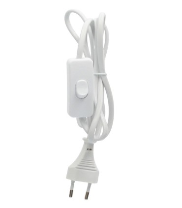 CABLE PLANO DE CONEXION GSC + INTERRUPTOR BLANCO 1,5 METROS 2A