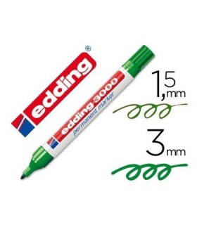 ROTULADOR PERMANENTE EDDING 3000 VERDE