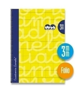 BLOC FOLIO LAMELA 3mm 80 HOJAS 70gr  TAPA CARTON